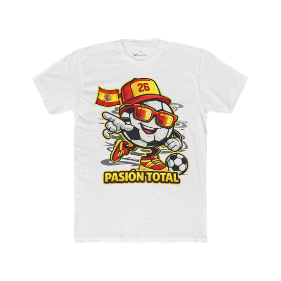 Pasión Total Soccer T-Shirt – Spanish Flag Football Graphic Tee for Men